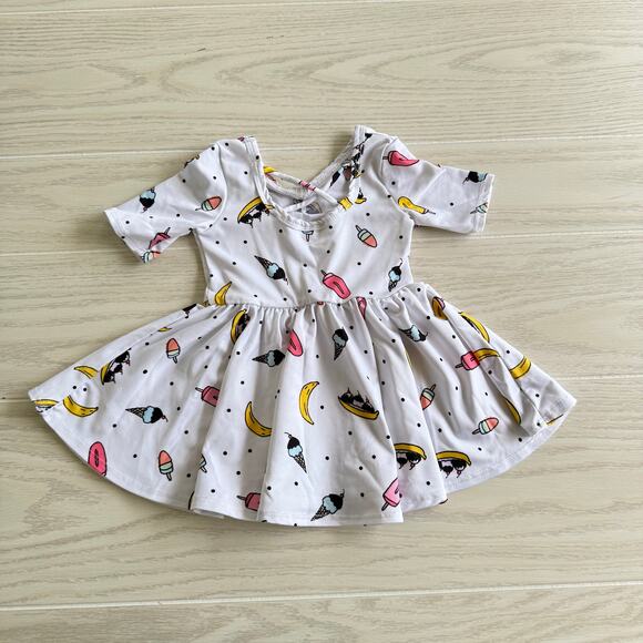 Dot Dot Smile 6-12M Ice Cream Popsicle Banana Split Ballerina Dress - Picture 1 of 8